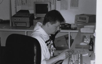 Thomas Glöy im "Der Übersteiger"-Redaktionsraum