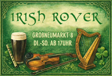 Irish Rover, Großneumarkt 8, Hamburg Dienstag bis Sonntag ab 17 Uhr