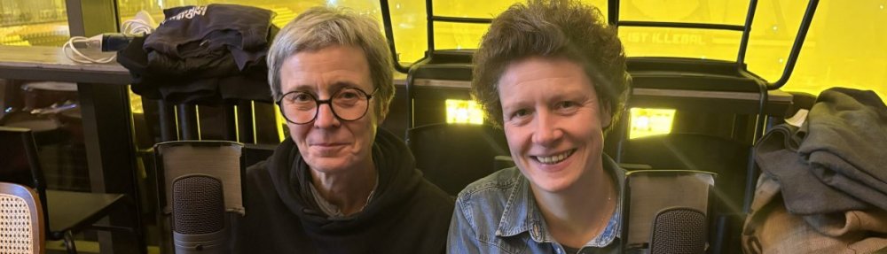 Anke und Jessy bei der Aufzeichnung für den MillernTon Podcast 117 zum Thema "Lauf gegen Rechts"