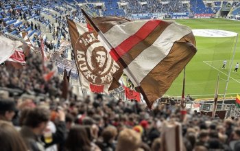 Gästeblock FC St. Pauli bei der TSG Hoffenheim