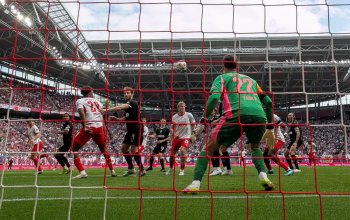 LEIPZIG, GERMANY - MAY 09: Willi Orban of RB Leipzig scores the team's second goal during the Bundesliga match between RB Leipzig and FC St. Pauli at Red Bull Arena on May 09, 2026 in Leipzig, Germany. (Photo by Maja Hitij/Getty Images)