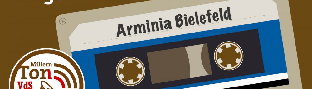 Grafik zur Saisonvorschau MillernTon Meets. Eine Kassette trägt den Titel "Arminia Bielefeld". Dazu das Logo des MillernTon VdS/NdS