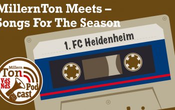 Grafik zur Saisonvorschau MillernTon Meets. Eine Kassette trägt den Titel "1. FC Heidenheim". Dazu das Logo des MillernTon VdS/NdS