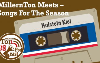 Grafik zur Saisonvorschau MillernTon Meets. Eine Kassette trägt den Titel "Holstein Kiel". Dazu das Logo des MillernTon VdS/NdS