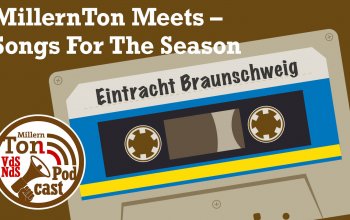 Grafik zur Saisonvorschau MillernTon Meets. Eine Kassette trägt den Titel "Eintracht Braunschweig". Dazu das Logo des MillernTon VdS/NdS