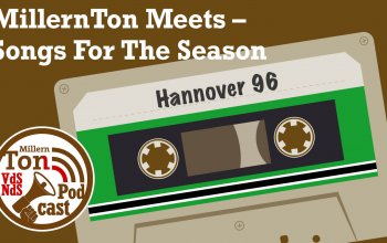 Grafik zur Saisonvorschau MillernTon Meets. Eine Kassette trägt den Titel "Hannover 96". Dazu das Logo des MillernTon VdS/NdS