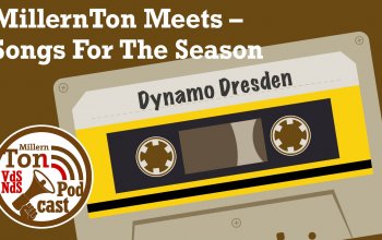 Grafik zur Saisonvorschau MillernTon Meets. Eine Kassette trägt den Titel "Dynamo Dresden". Dazu das Logo des MillernTon VdS/NdS