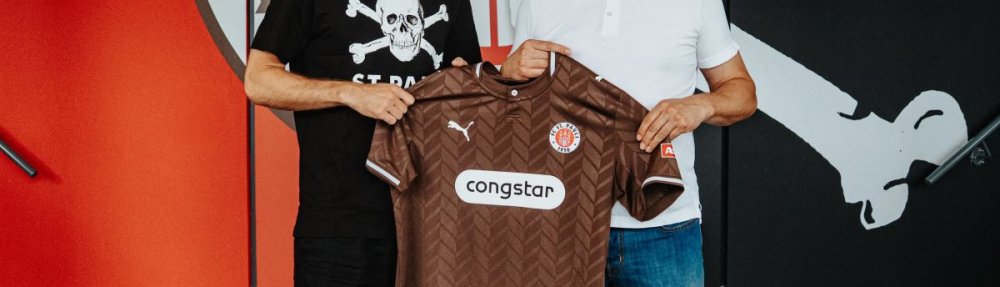 Branimir Hrgota und Andreas Bornemann im Trainingszentrum des FC St. Pauli.