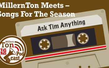 Grafik zur Saisonvorschau MillernTon Meets. Eine Kassette trägt den Titel "Ask Tim Anything". Dazu das Logo des MillernTon VdS/NdS