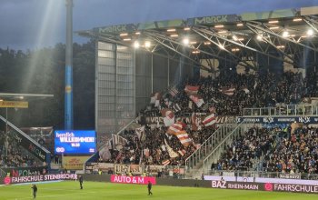 Blick auf den Gästebereich, Merck-Stadion am Böllenfalltor, SV Darmstadt 98, 23.10.2026